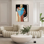 Portrait 004 Canvas Art 60 x 40 cm / Black