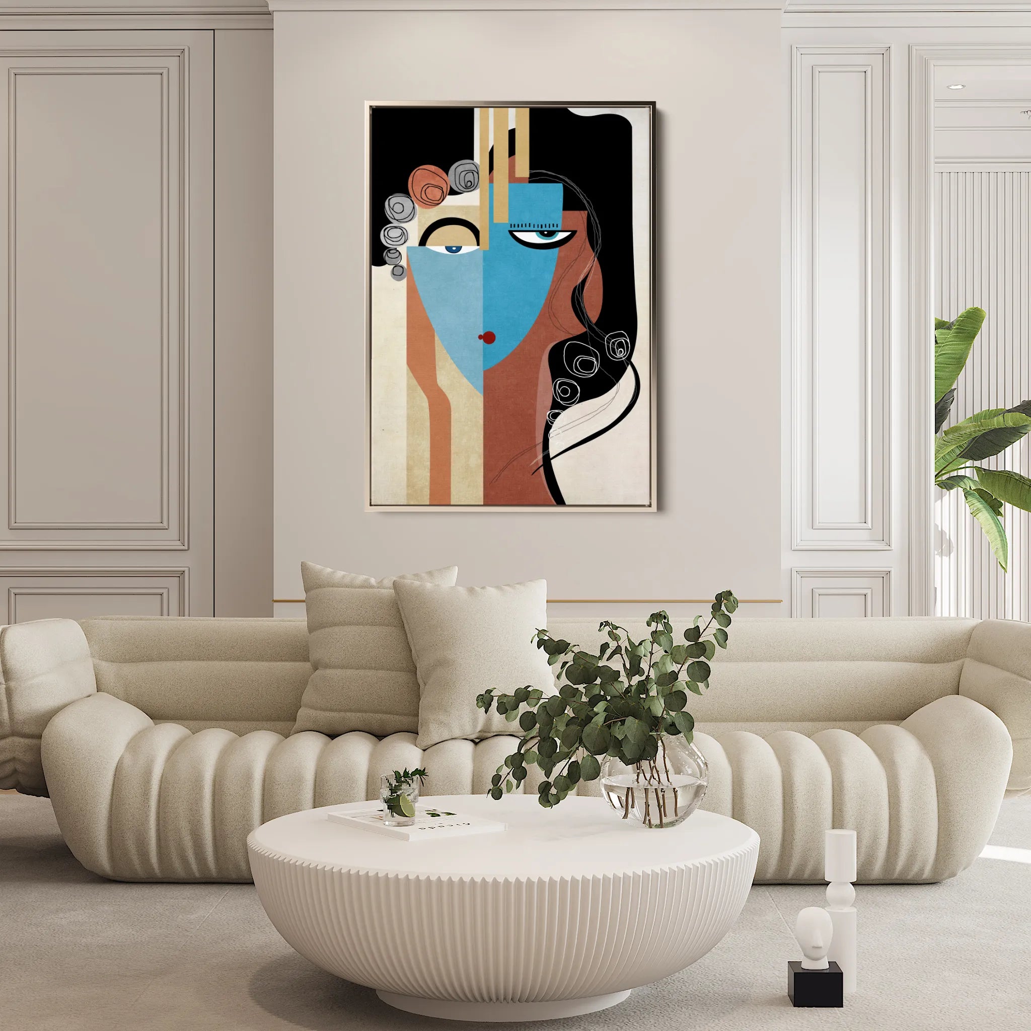 Portrait 004 Canvas Art 60 x 40 cm / Black
