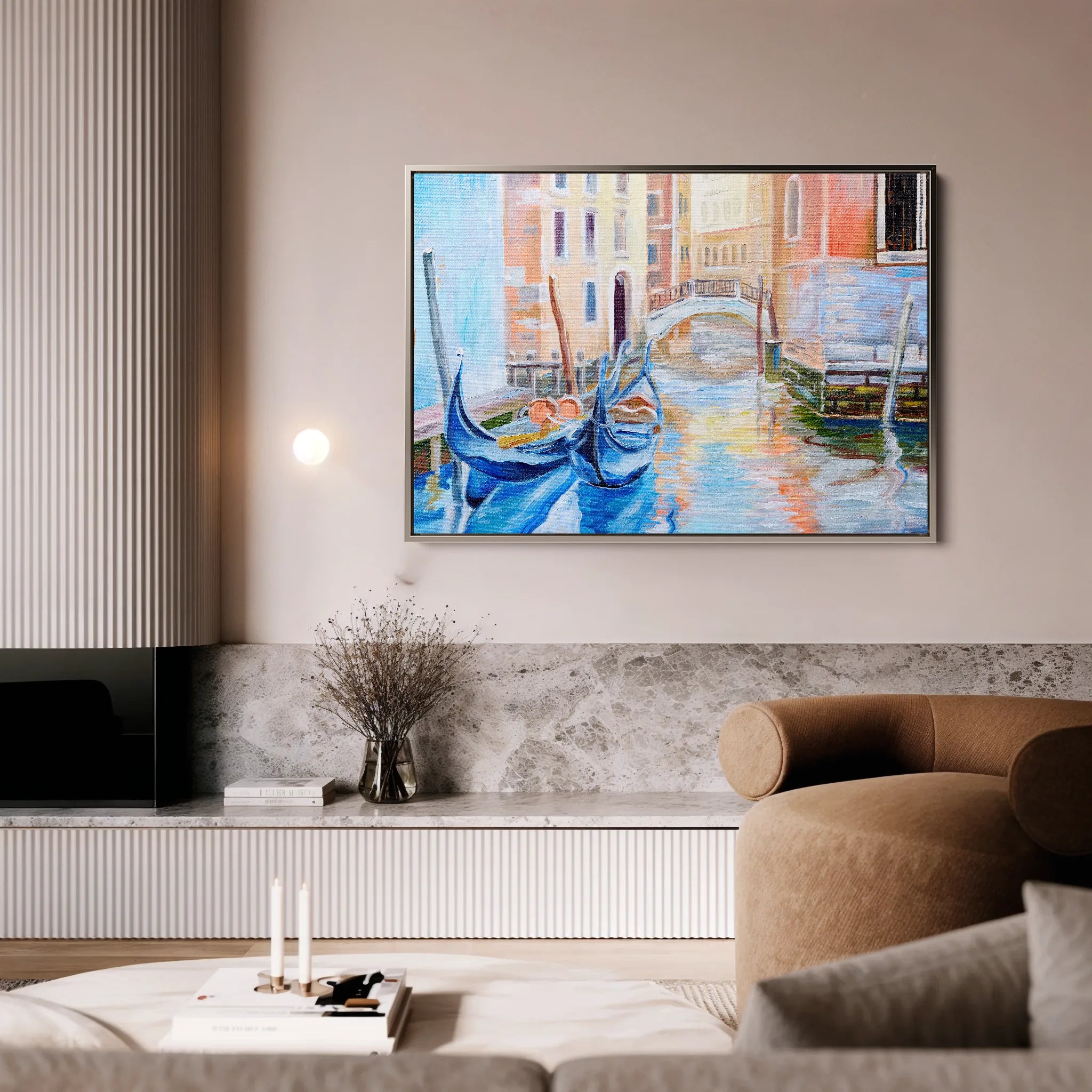 Landscape 005 Canvas Art 60 x 40 cm / Black