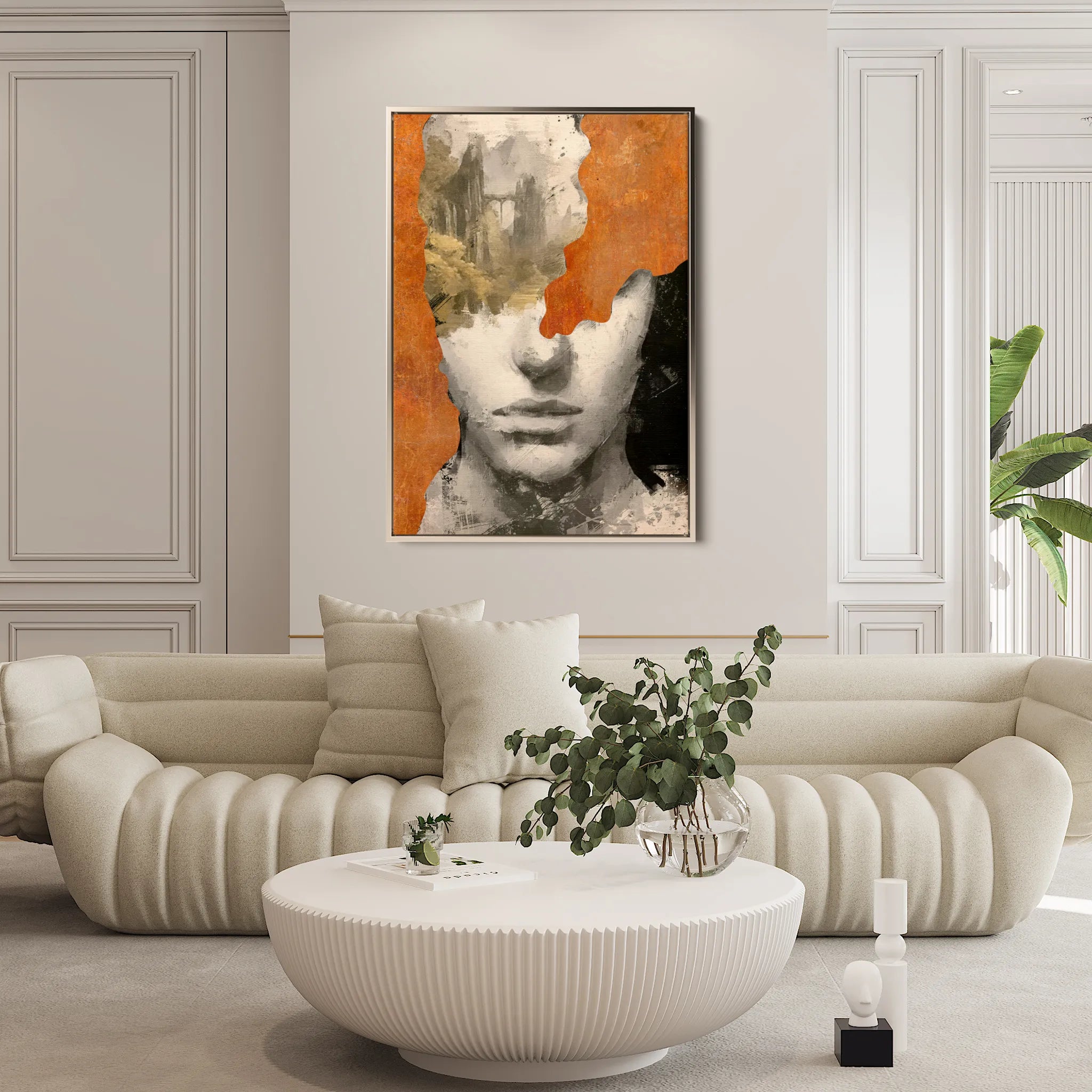 Portrait 005 Canvas Art 60 x 40 cm / Black