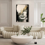 Portrait 006 Canvas Art 60 x 40 cm / Black