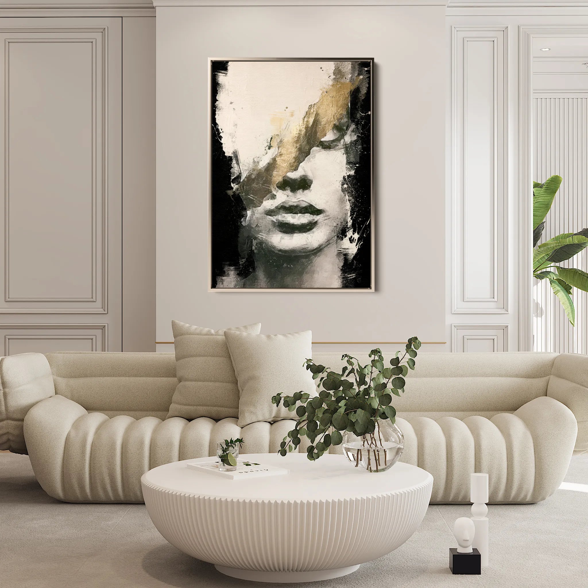 Portrait 006 Canvas Art 60 x 40 cm / Black