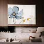 Floral 007 Canvas Art 60 x 40 cm / Black