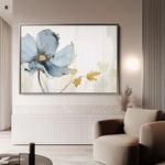 Floral 007 Canvas Art 60 x 40 cm / Black