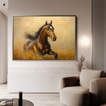 Horses 007 Canvas Art 60 x 40 cm / Black