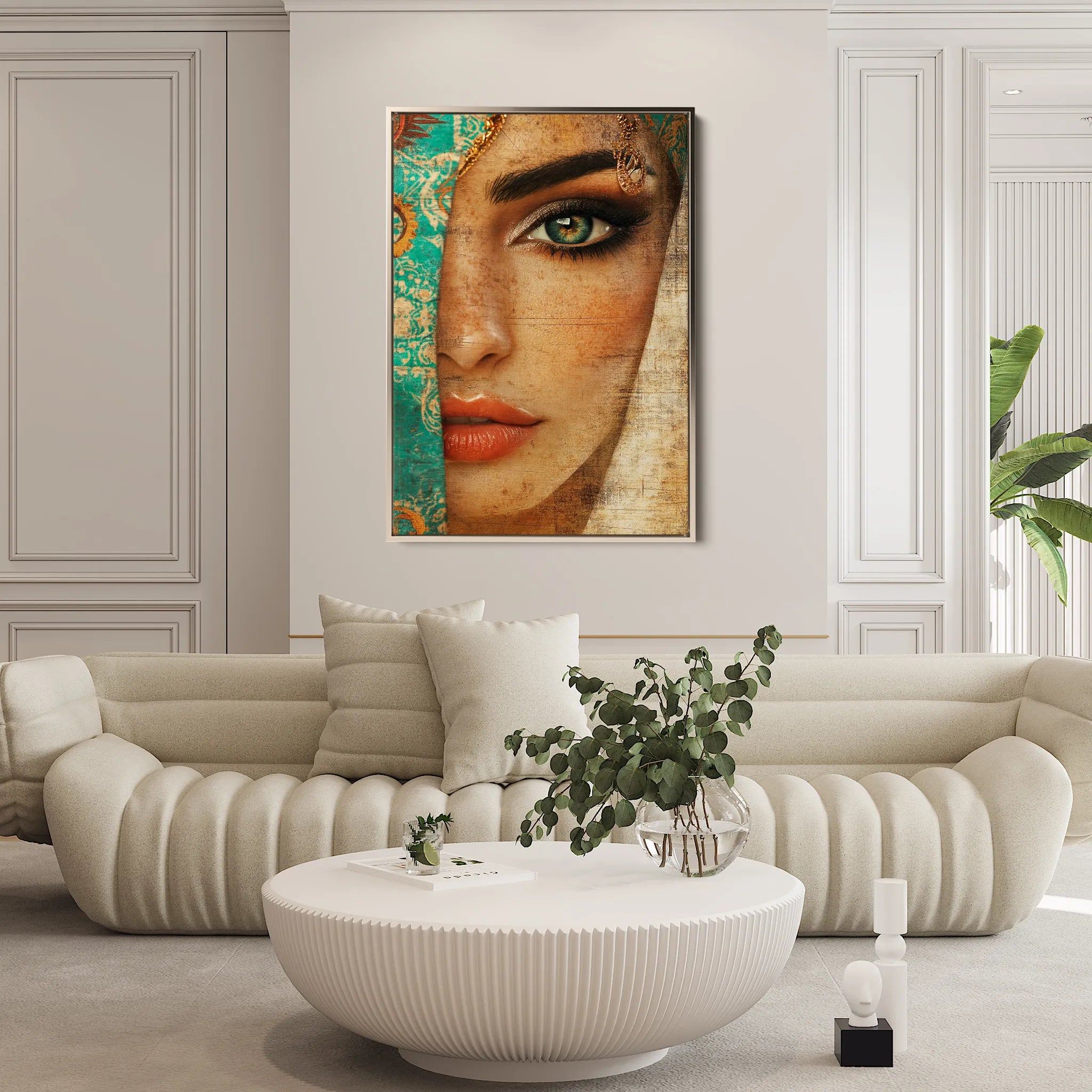 Portrait 007 Canvas Art 60 x 40 cm / Black