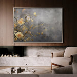 Floral 008 Canvas Art 60 x 40 cm / Black
