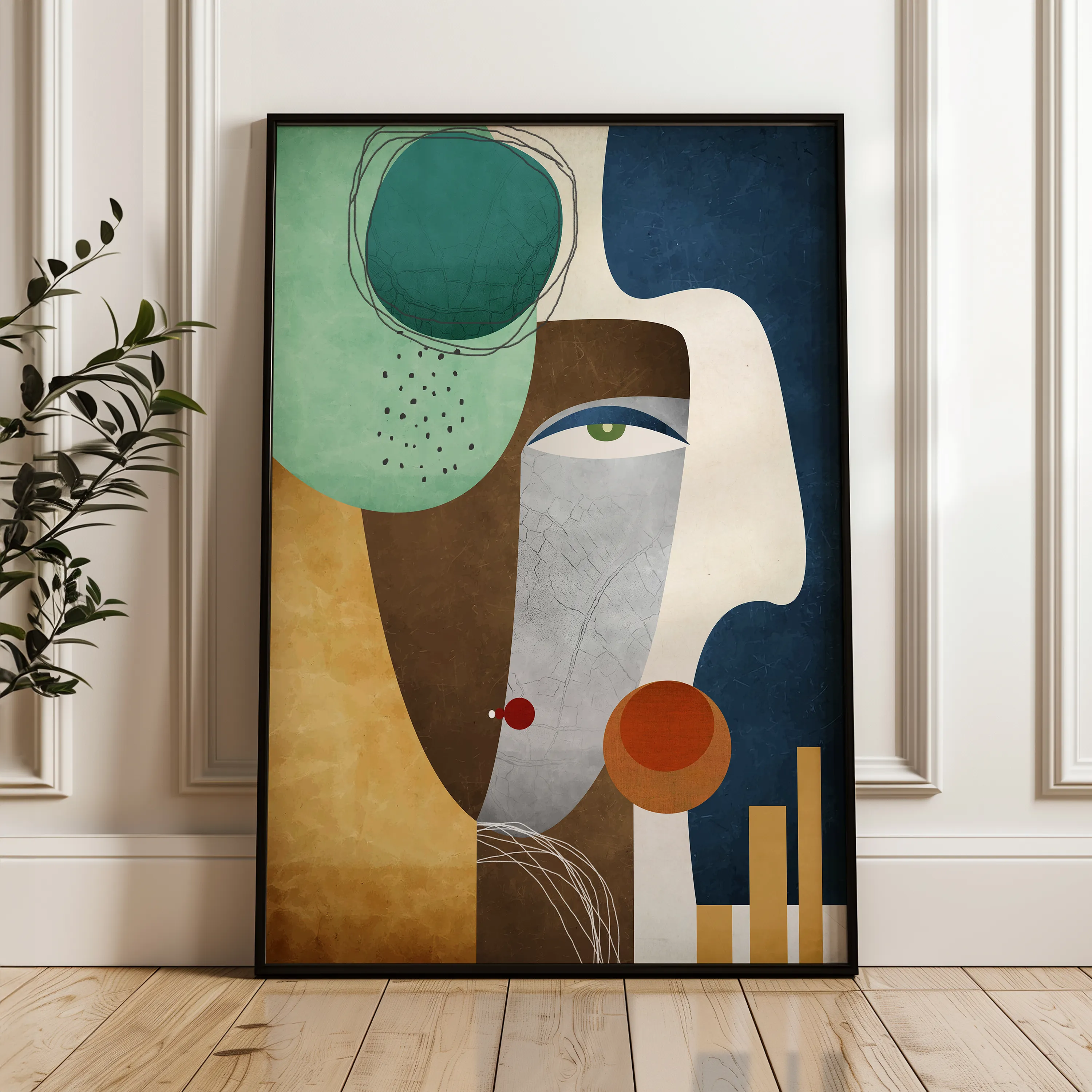 Portrait 008 Canvas Art 60 x 40 cm / Black
