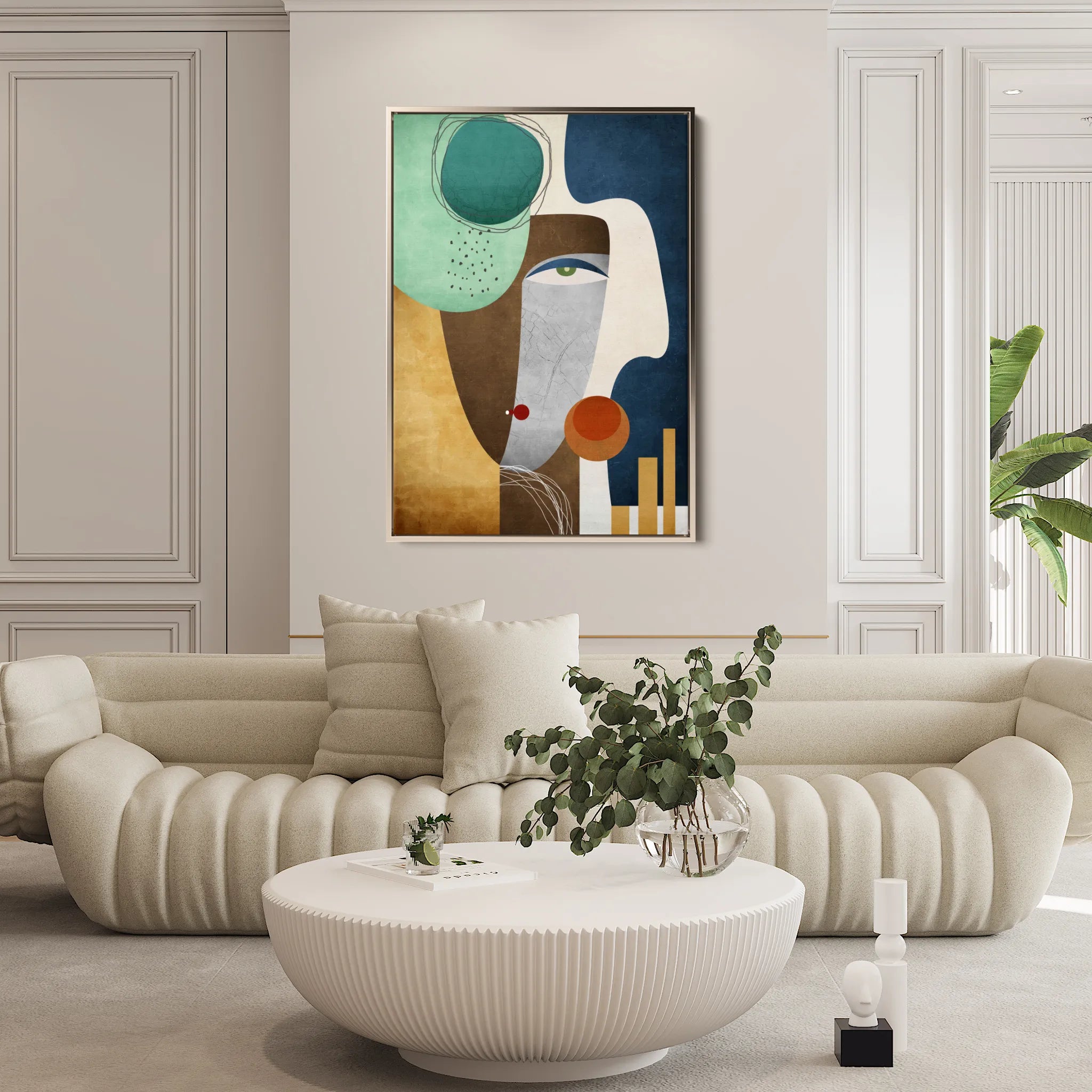 Portrait 008 Canvas Art 60 x 40 cm / Black