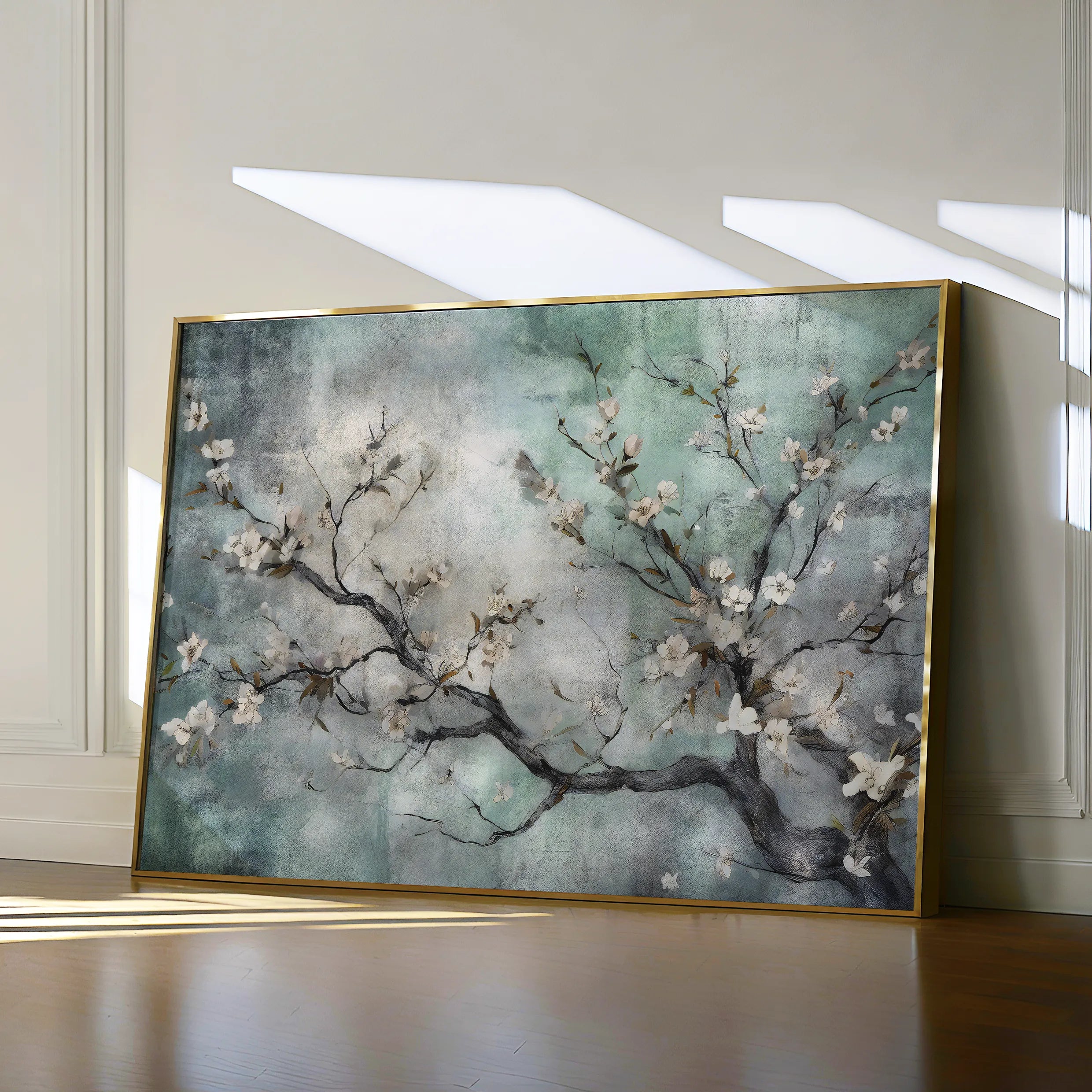 Floral 009 Canvas Art 60 x 40 cm / Black