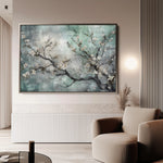 Floral 009 Canvas Art 60 x 40 cm / Black