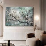 Floral 009 Canvas Art 60 x 40 cm / Black