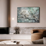 Floral 009 Canvas Art 60 x 40 cm / Black