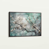 Floral 009 Canvas Art 60 x 40 cm / Black
