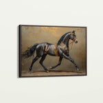 Horses 009 Canvas Art 60 x 40 cm / Black