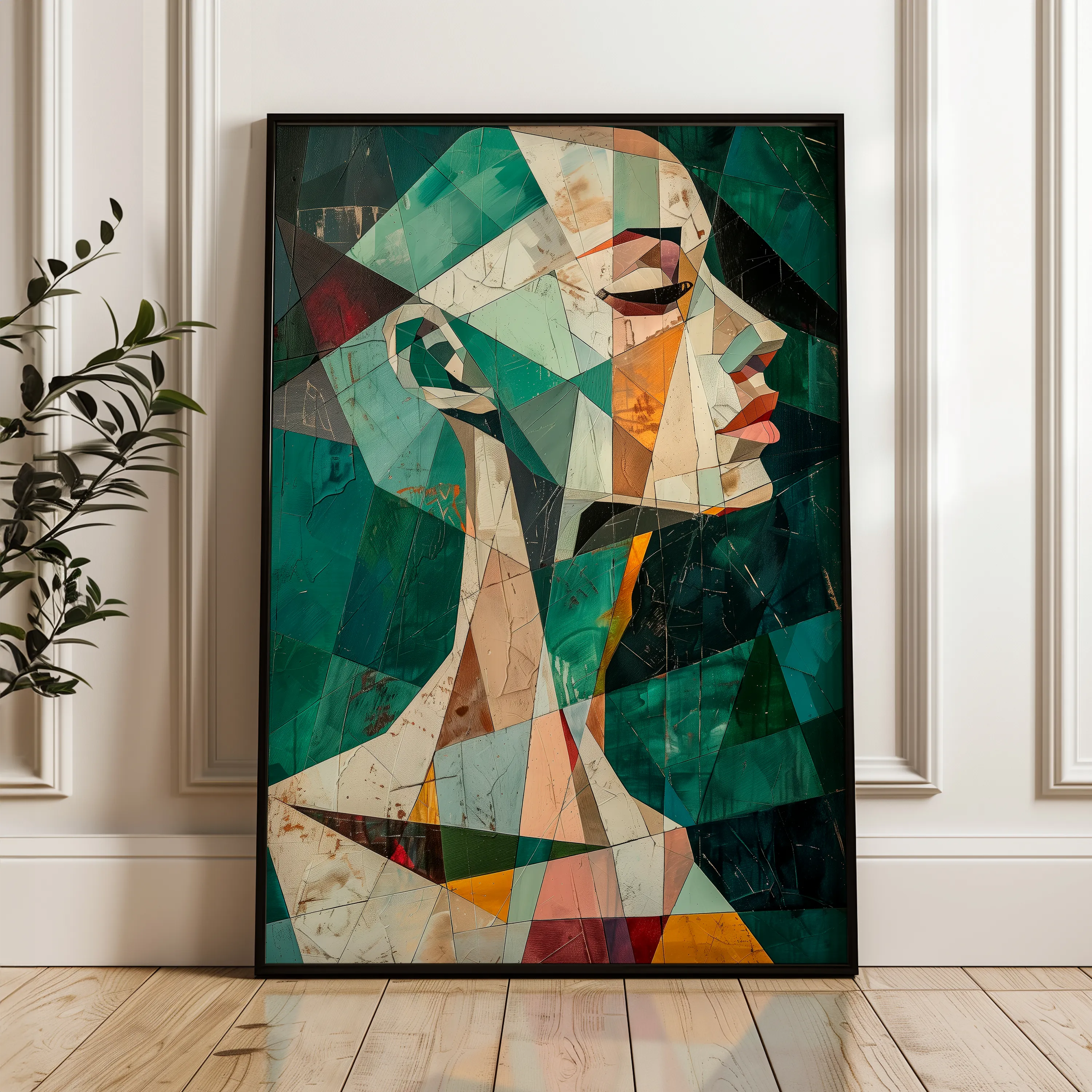 Portrait 009 Canvas Art 60 x 40 cm / Black