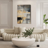 Abstract 010 Canvas Art 60 x 40 cm / Black