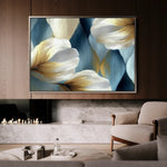Floral 010 Canvas Art 60 x 40 cm / Black