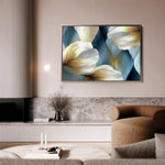 Floral 010 Canvas Art 60 x 40 cm / Black