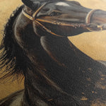 Horses 010 Canvas Art 60 x 40 cm / Black