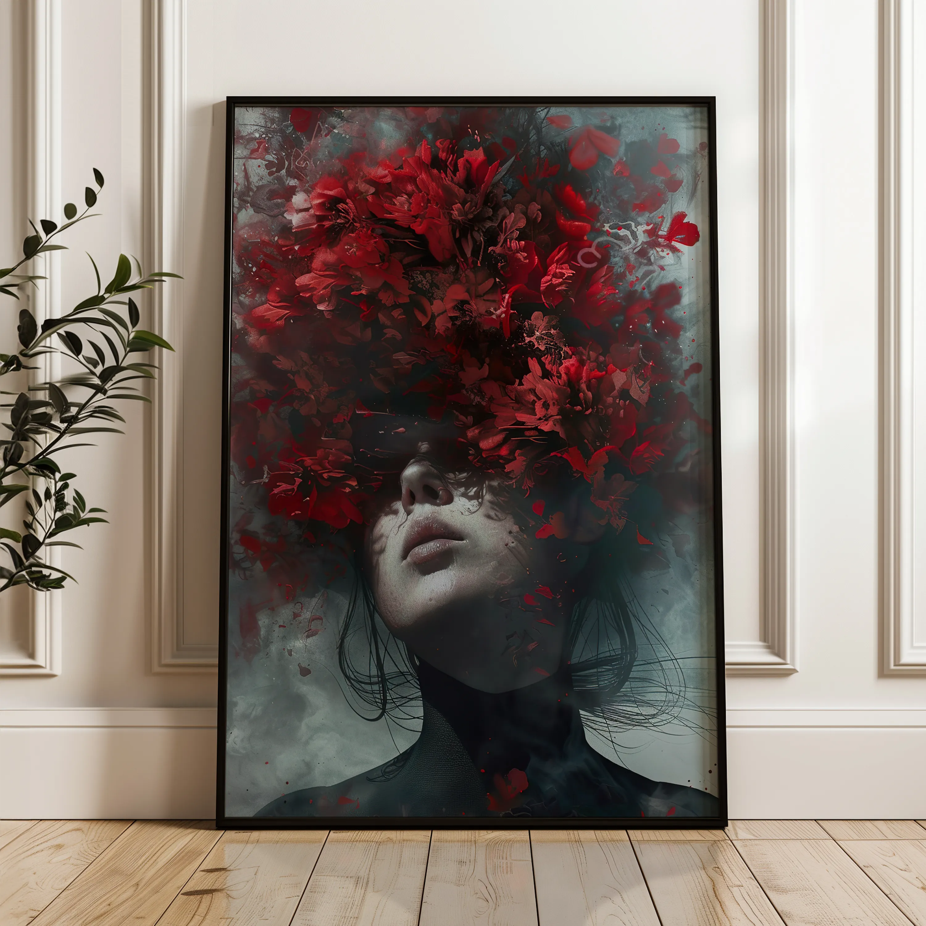 Portrait 010 Canvas Art 60 x 40 cm / Black