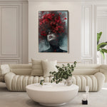 Portrait 010 Canvas Art 60 x 40 cm / Black