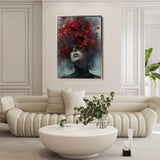 Portrait 010 Canvas Art 60 x 40 cm / Black