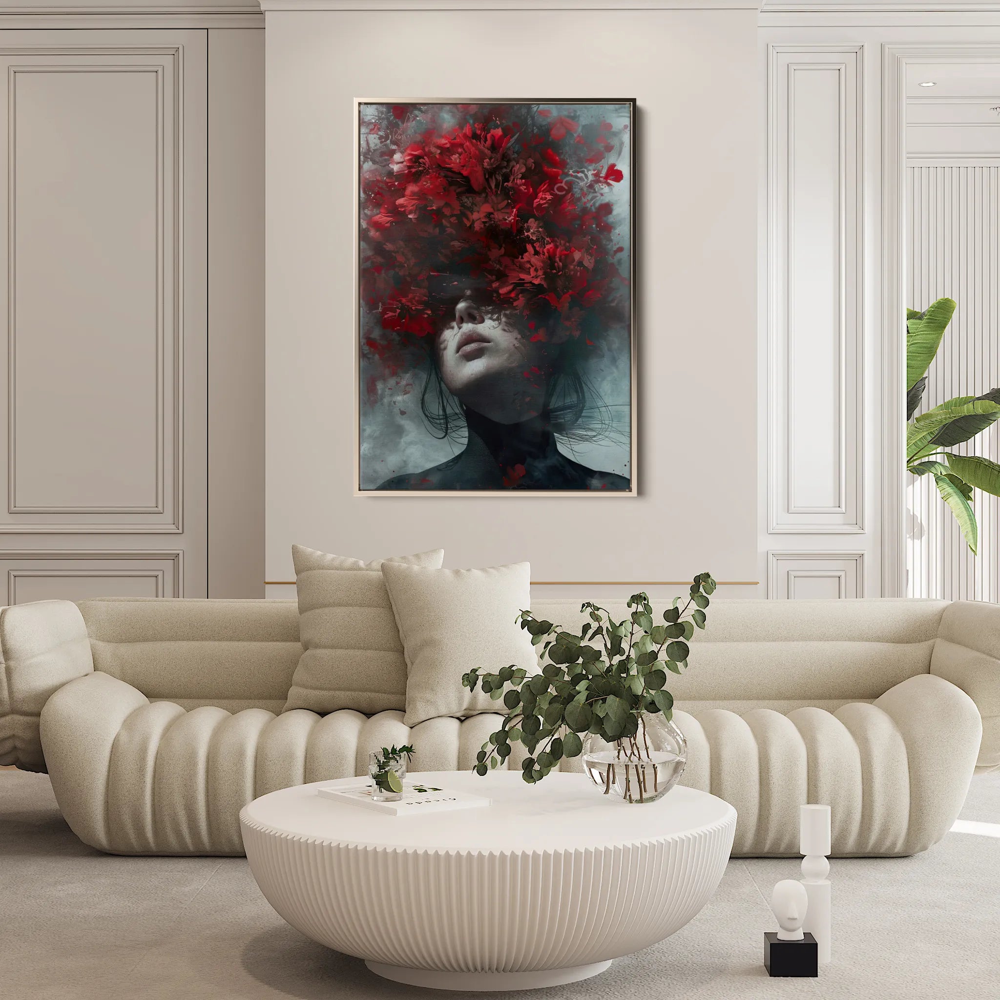 Portrait 010 Canvas Art 60 x 40 cm / Black