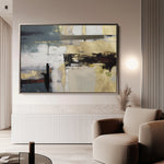 Abstract 011 Canvas Art 60 x 40 cm / Black