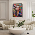 Portrait 011 Canvas Art 60 x 40 cm / Black