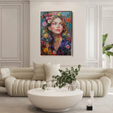 Portrait 011 Canvas Art 60 x 40 cm / Black