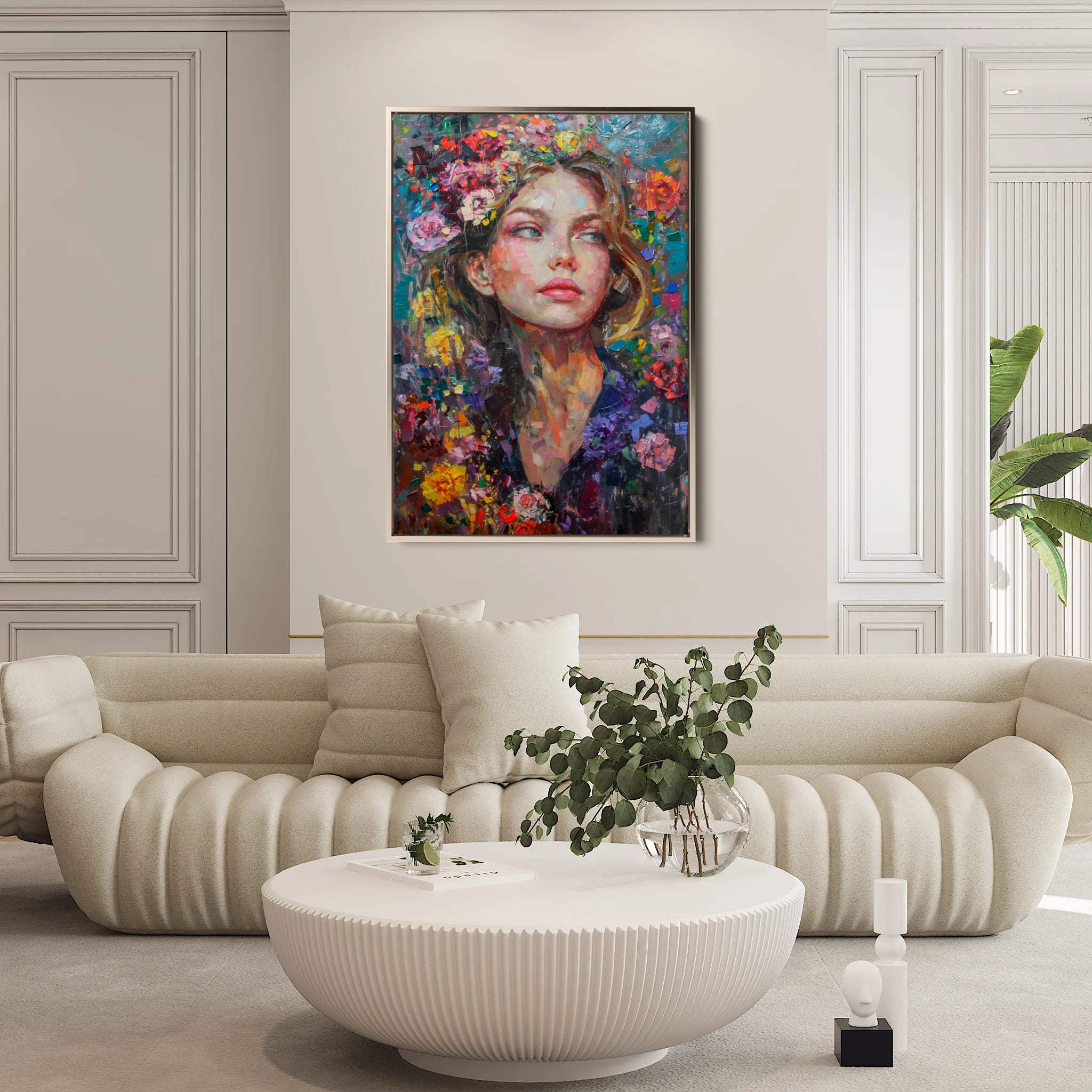 Portrait 011 Canvas Art 60 x 40 cm / Black
