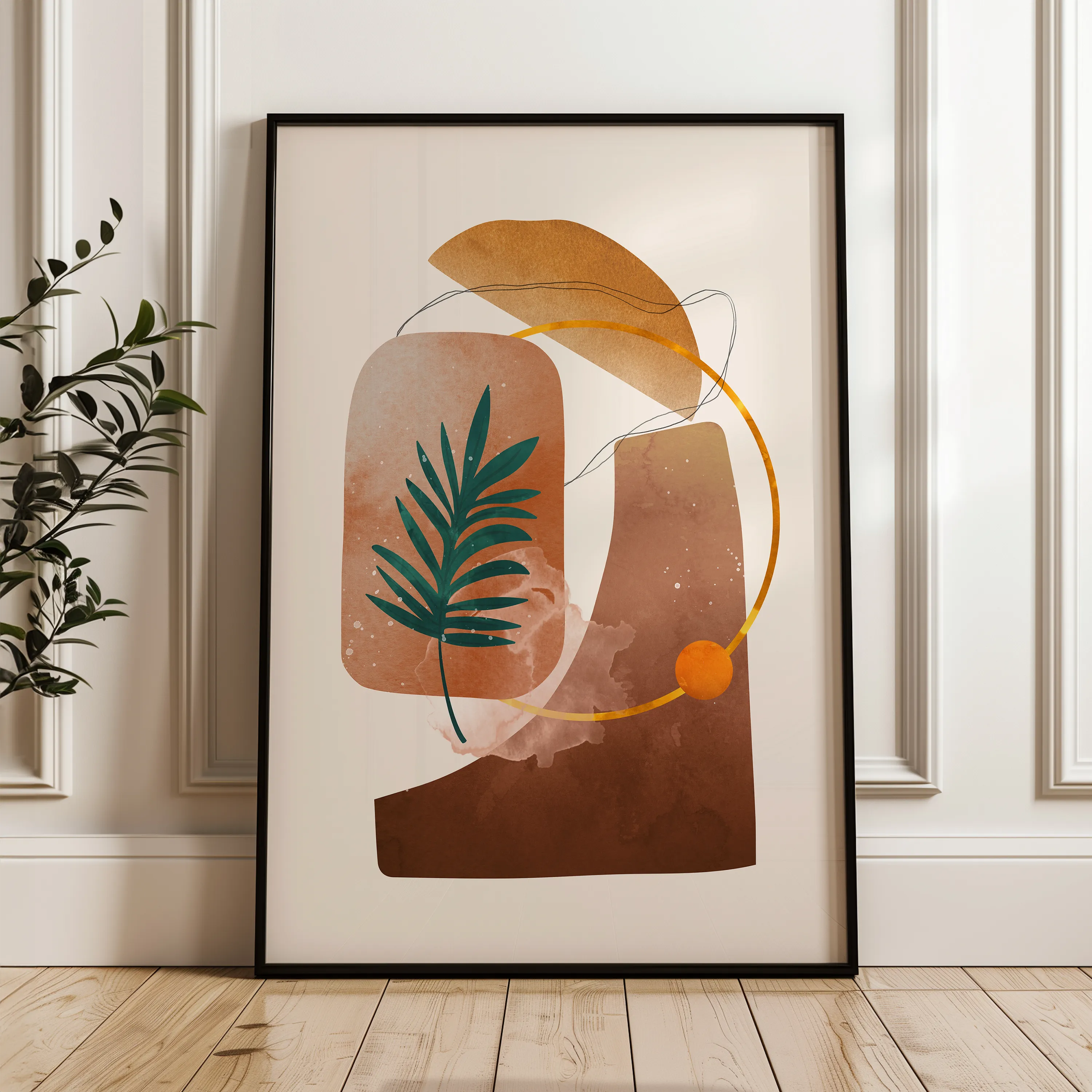 Boho 012 Canvas Art 60 x 40 cm / Black