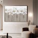 Floral 012 Canvas Art 60 x 40 cm / Black