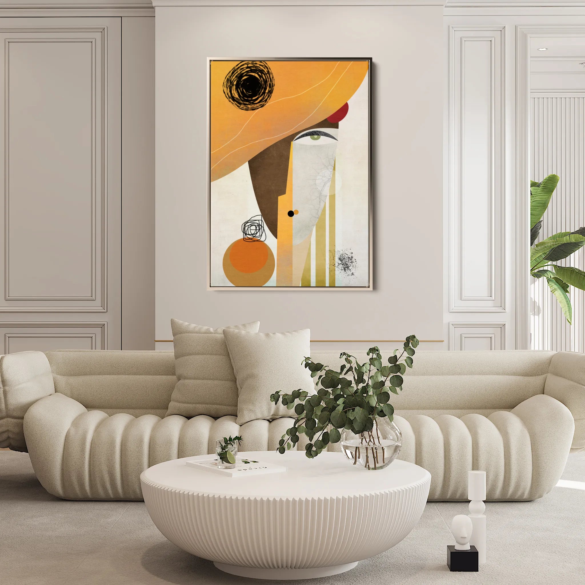 Portrait 012 Canvas Art 60 x 40 cm / Black