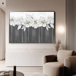 Floral 013 Canvas Art 60 x 40 cm / Black