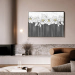 Floral 013 Canvas Art 60 x 40 cm / Black