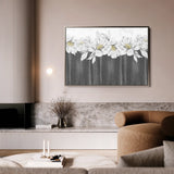 Floral 013 Canvas Art 60 x 40 cm / Black