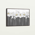Floral 013 Canvas Art 60 x 40 cm / Black