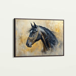Horses 013 Canvas Art 60 x 40 cm / Black