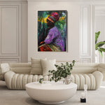 Portrait 013 Canvas Art 60 x 40 cm / Black