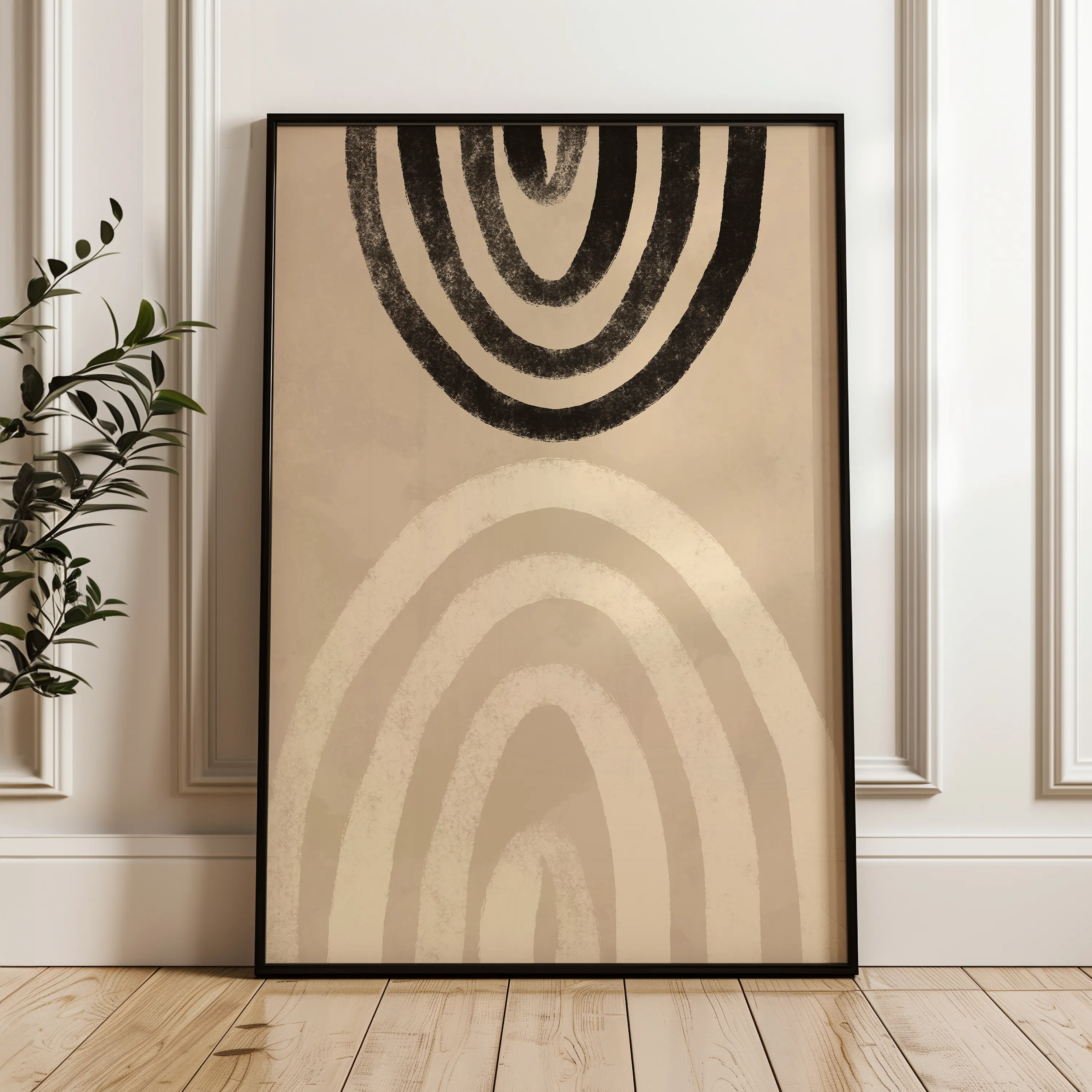 Boho 014 Canvas Art 60 x 40 cm / Black
