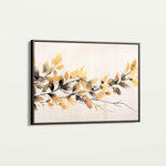 Floral 014 Canvas Art 60 x 40 cm / Black