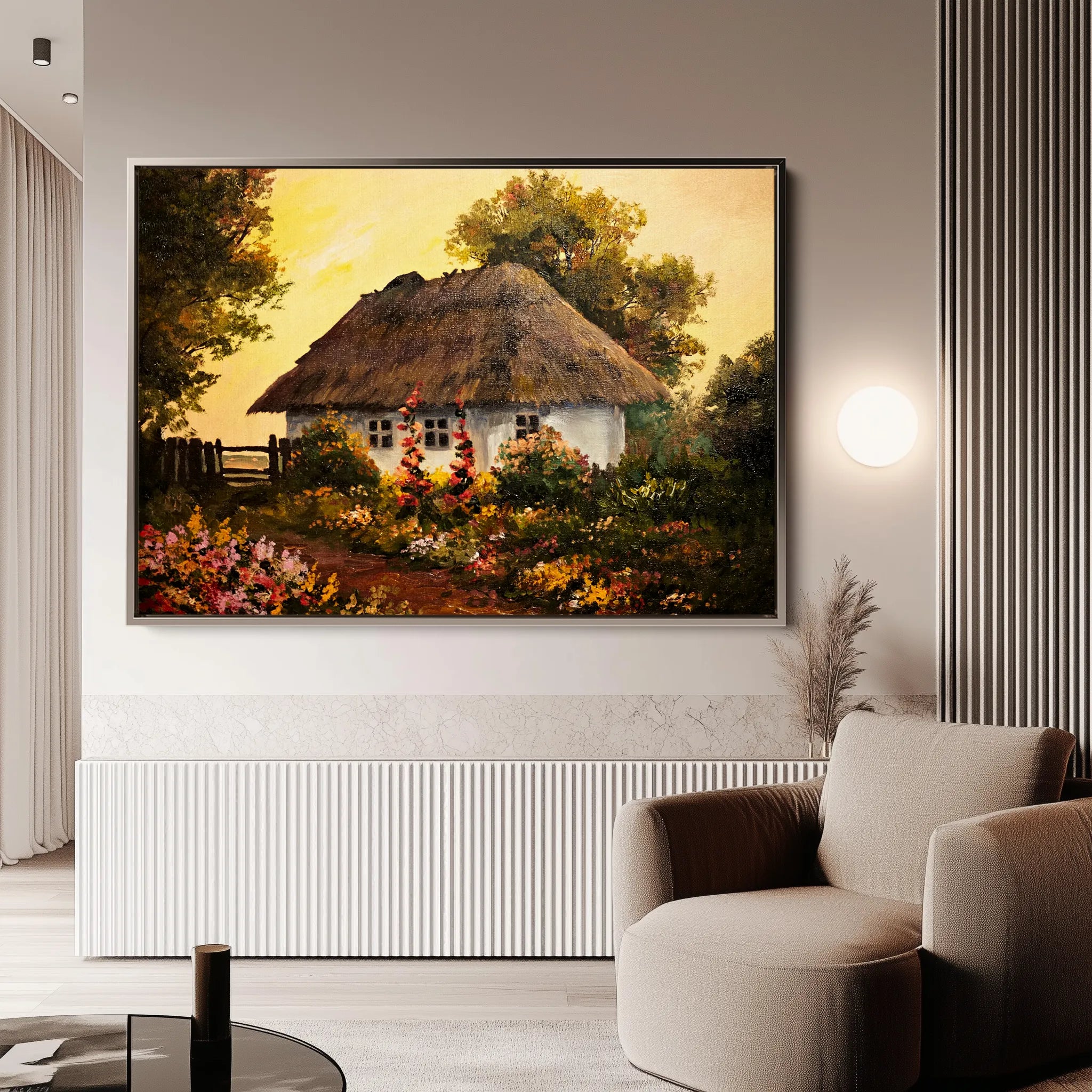 Landscape 014 Canvas Art 60 x 40 cm / Black