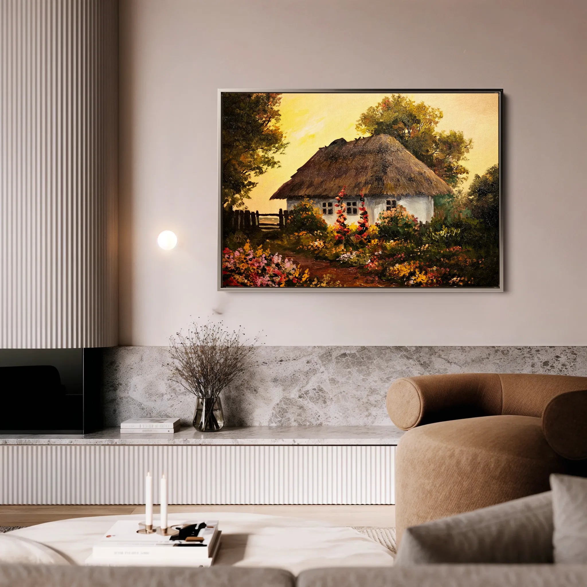 Landscape 014 Canvas Art 60 x 40 cm / Black