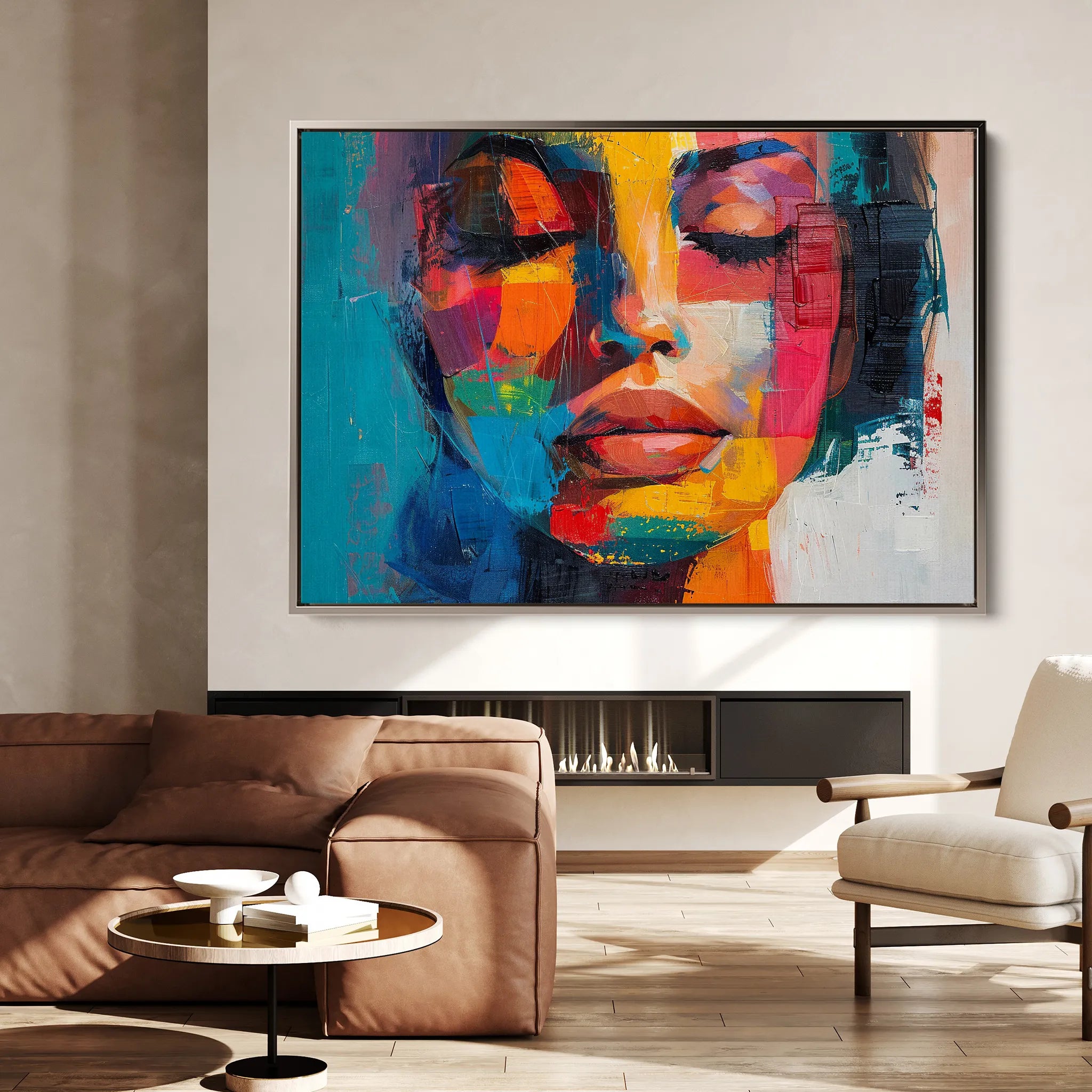 Portrait 014 Canvas Art 60 x 40 cm / Black