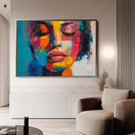 Portrait 014 Canvas Art 60 x 40 cm / Black