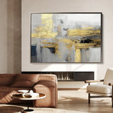 Abstract 015 Canvas Art 60 x 40 cm / Black