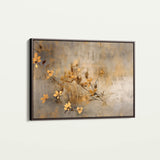 Floral 015 Canvas Art 60 x 40 cm / Black