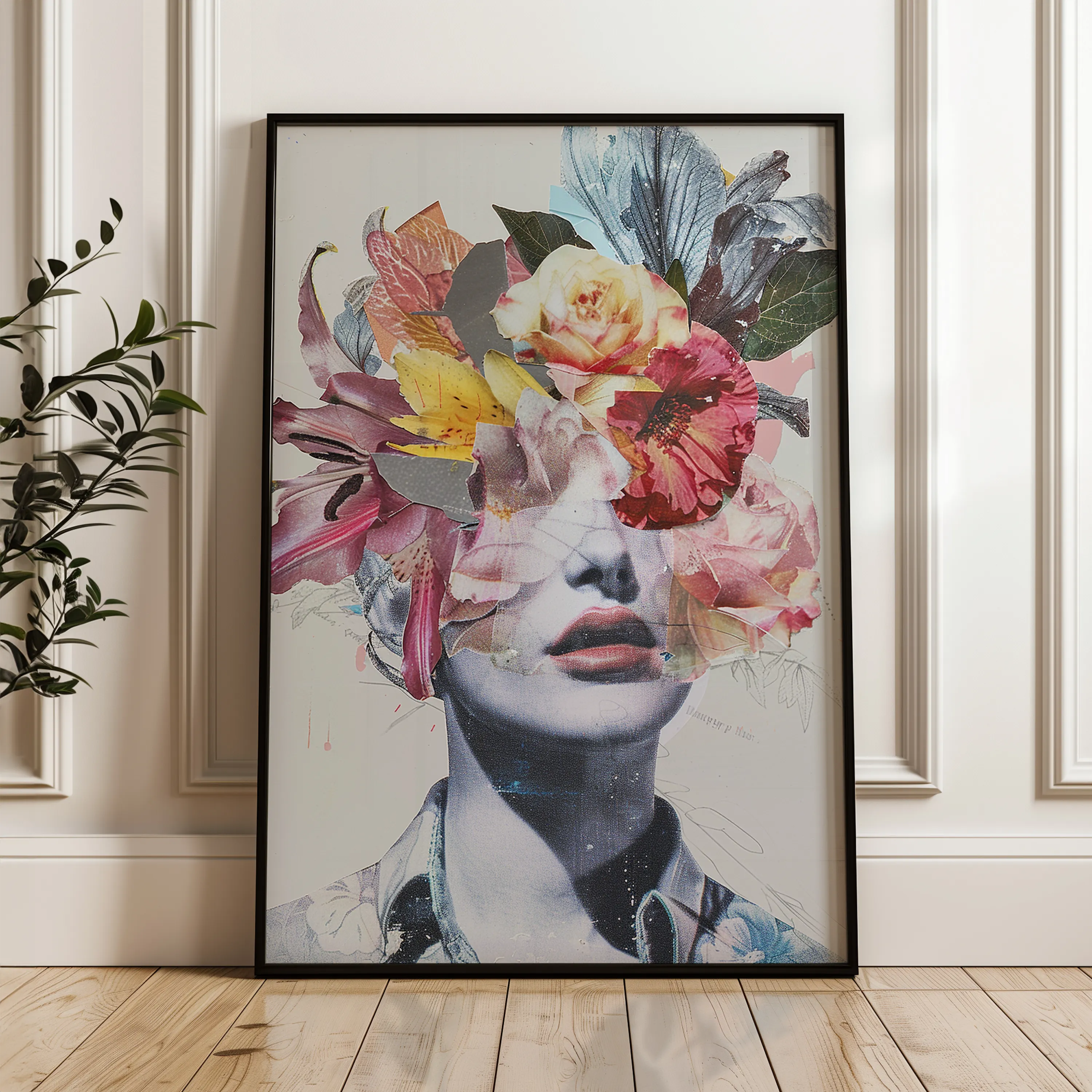 Portrait 015 Canvas Art 60 x 40 cm / Black